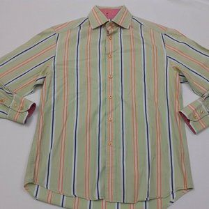 Robert Graham Green Button Up Shirt Medium